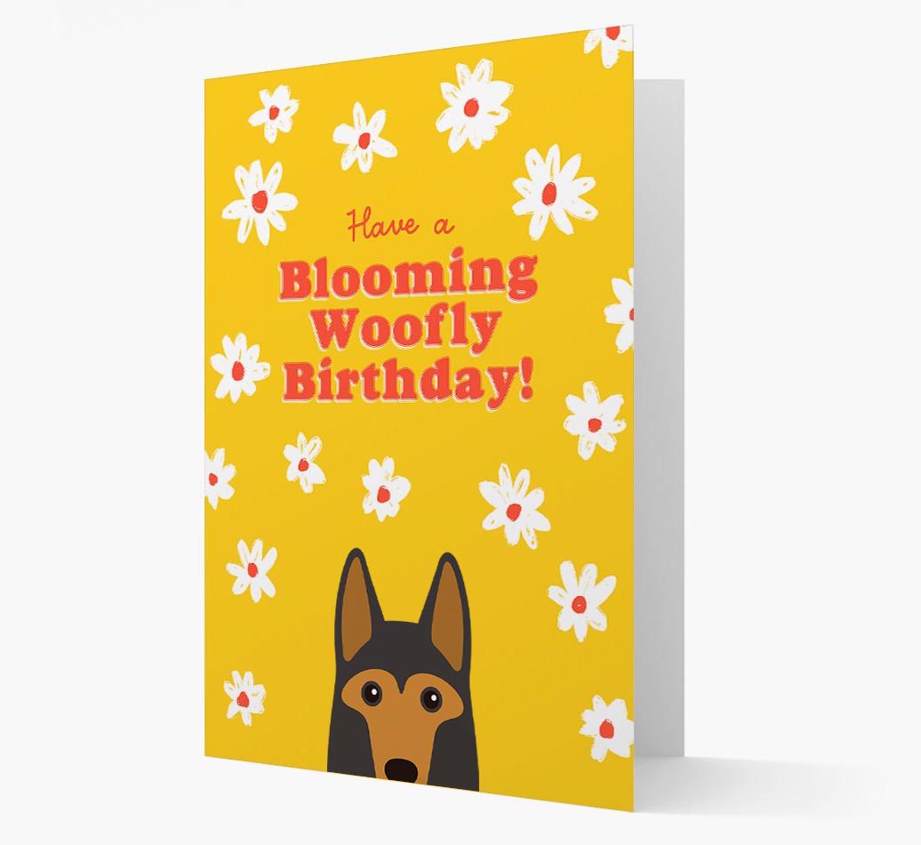 Blooming Woofly Birthday: Personalised {breedFullName} Card