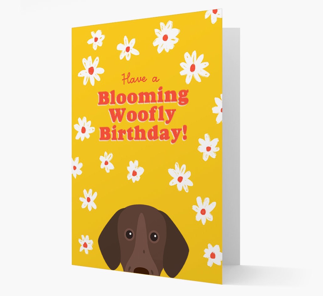 Blooming Woofly Birthday: Personalised {breedFullName} Card