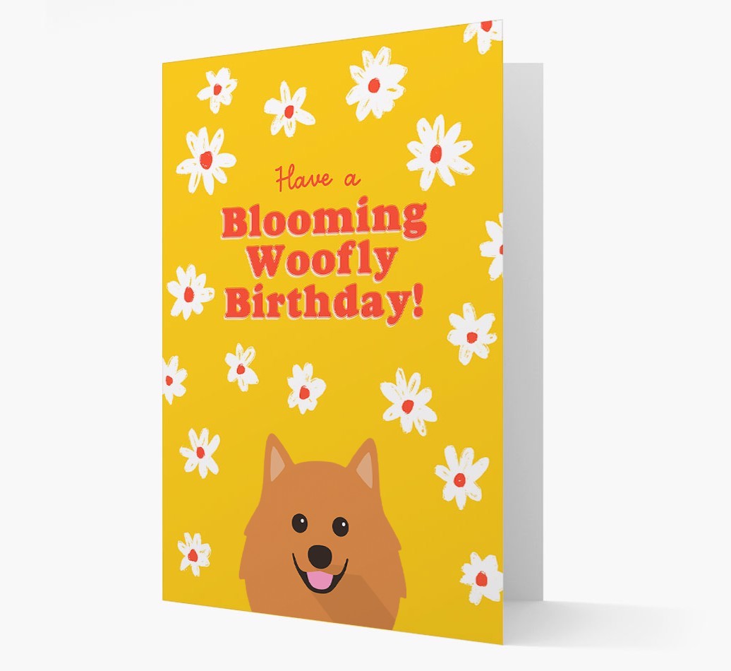Blooming Woofly Birthday: Personalised {breedFullName} Card