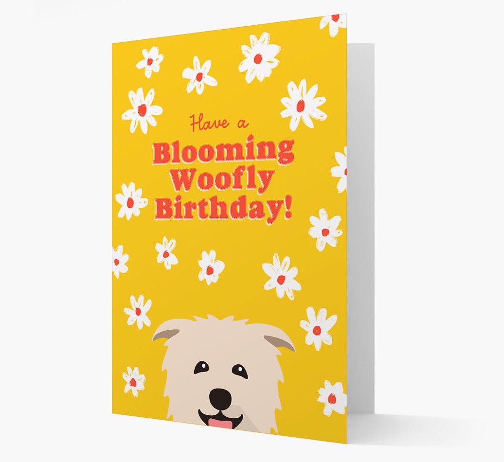 Blooming Woofly Birthday: Personalised {breedFullName} Card