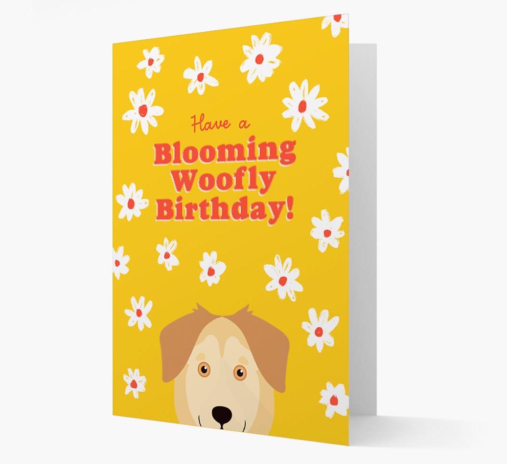 Blooming Woofly Birthday: Personalised {breedFullName} Card