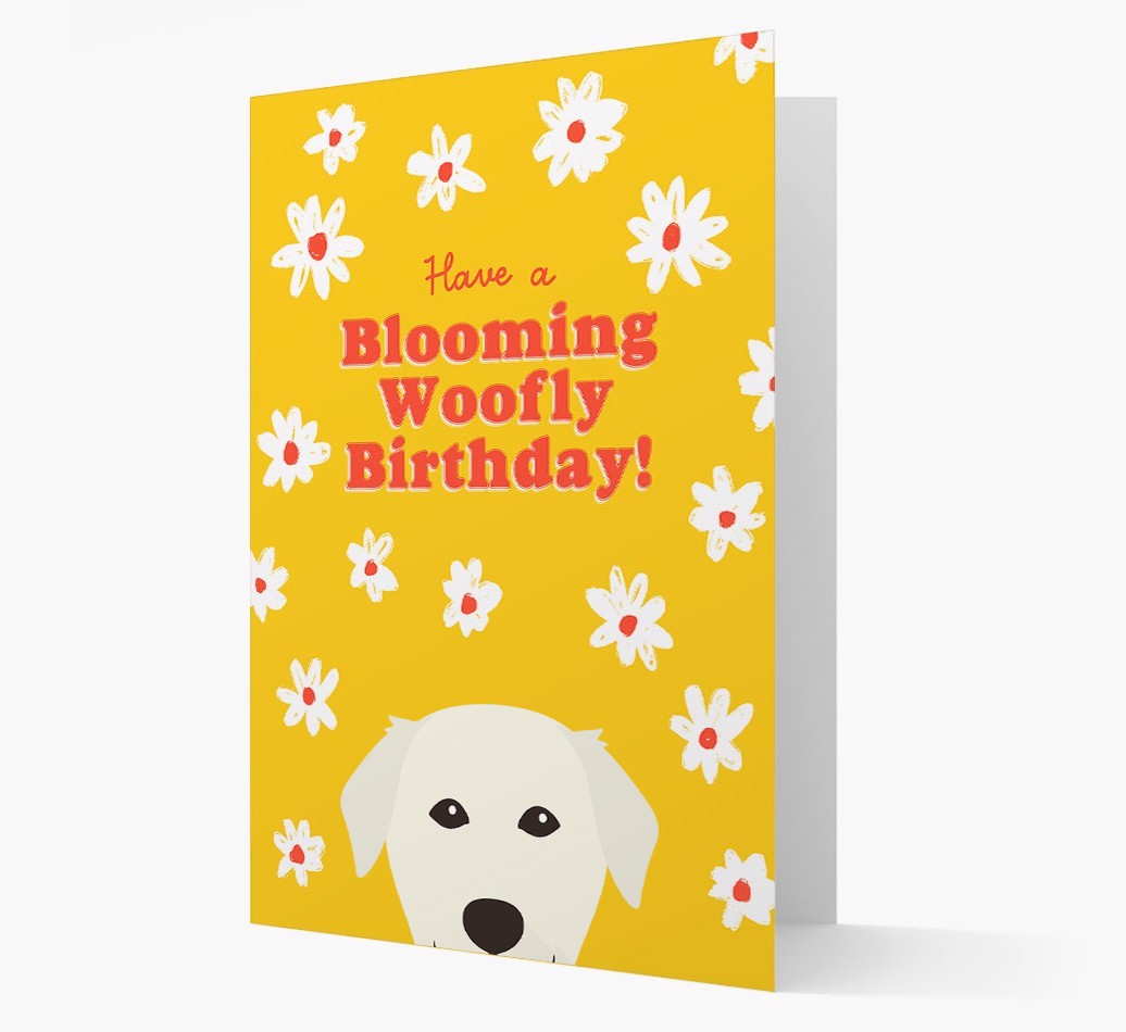 Blooming Woofly Birthday: Personalised {breedFullName} Card