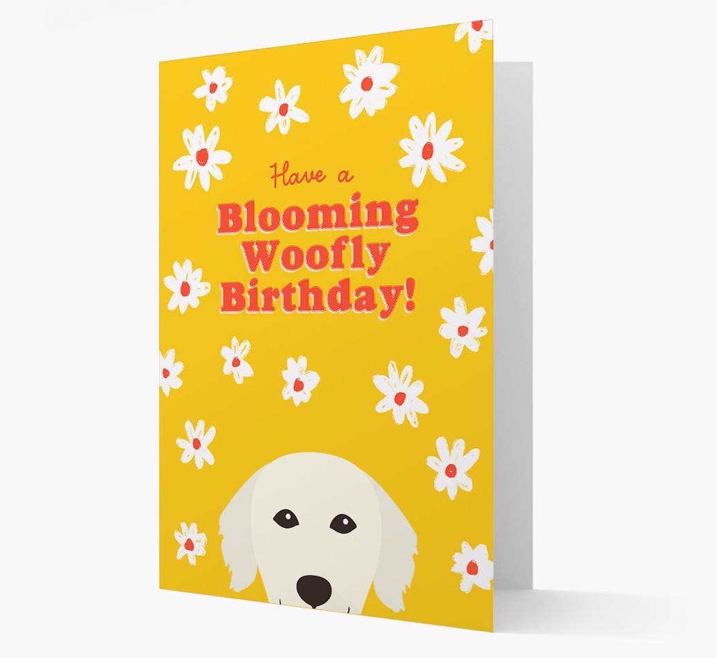 Blooming Woofly Birthday: Personalised {breedFullName} Card
