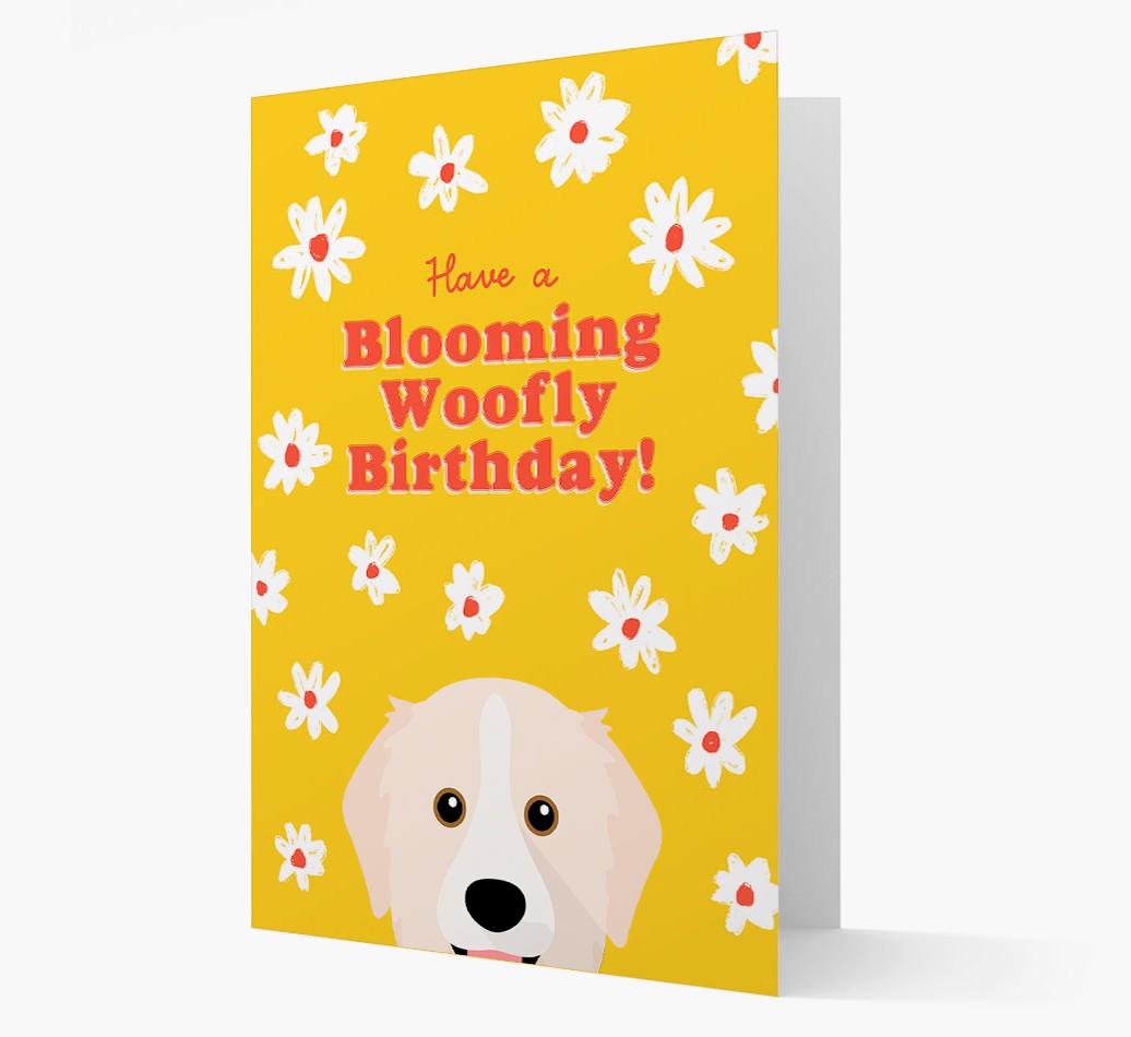 Blooming Woofly Birthday: Personalised {breedFullName} Card