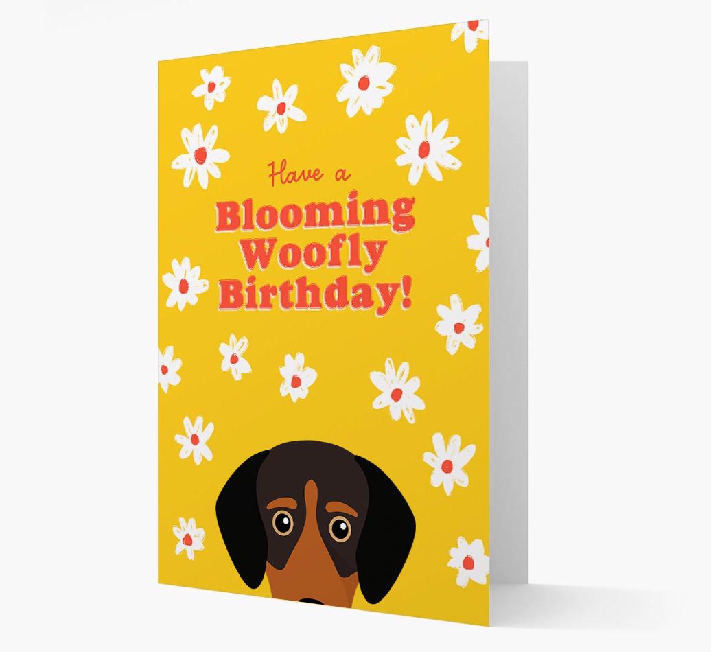 Blooming Woofly Birthday: Personalised {breedFullName} Card