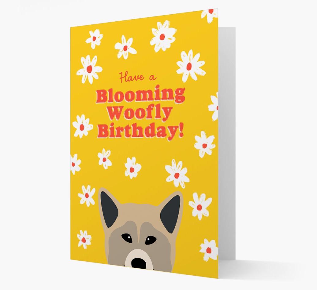 Blooming Woofly Birthday: Personalised {breedFullName} Card