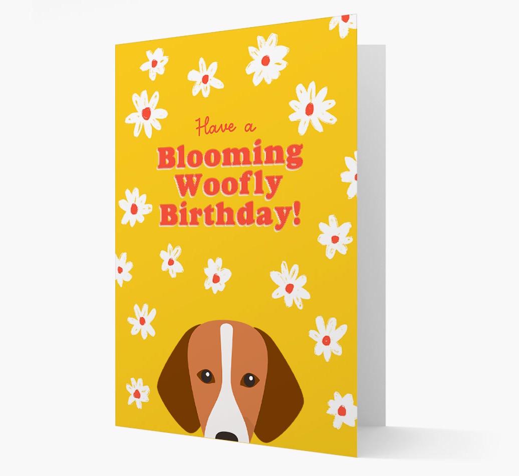 Blooming Woofly Birthday: Personalised {breedFullName} Card