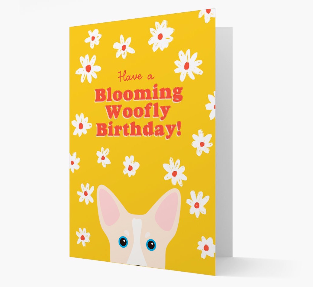 Blooming Woofly Birthday: Personalised {breedFullName} Card