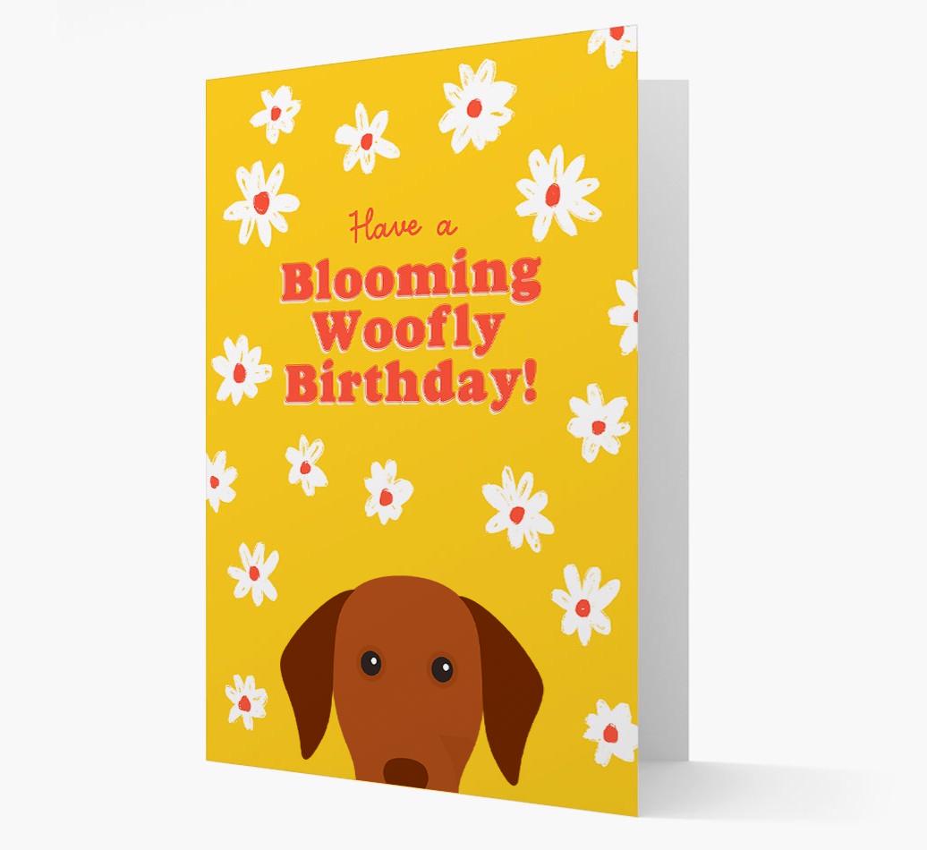 Blooming Woofly Birthday: Personalised {breedFullName} Card