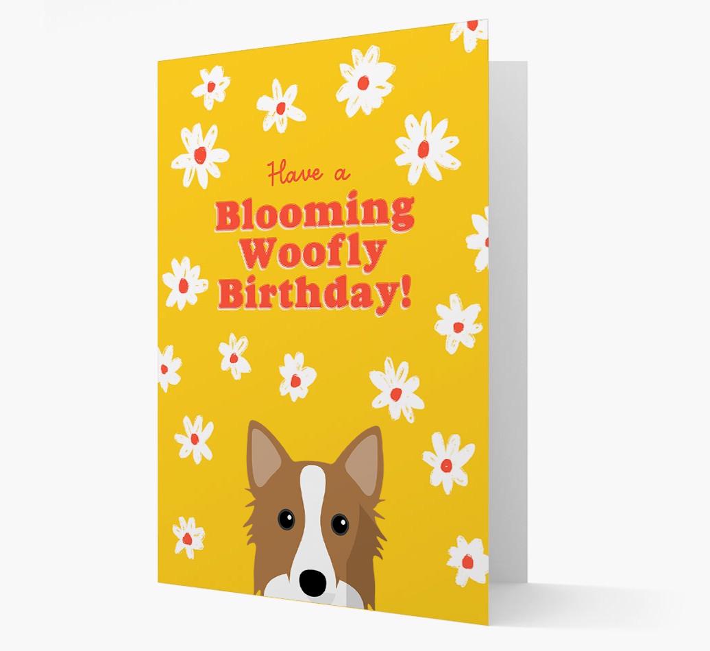 Blooming Woofly Birthday: Personalised {breedFullName} Card