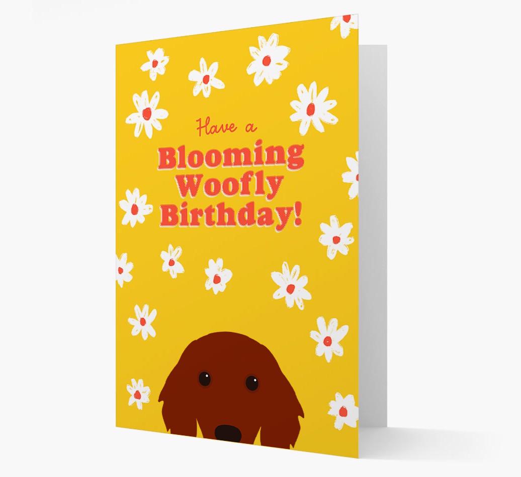 Blooming Woofly Birthday: Personalised {breedFullName} Card