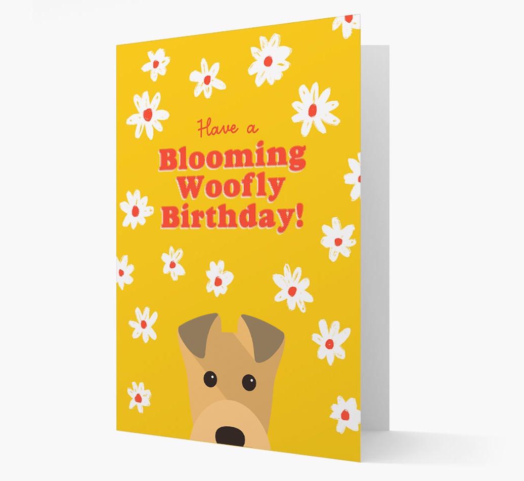 Blooming Woofly Birthday: Personalised {breedFullName} Card