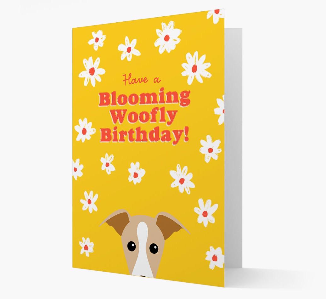 Blooming Woofly Birthday: Personalised {breedFullName} Card