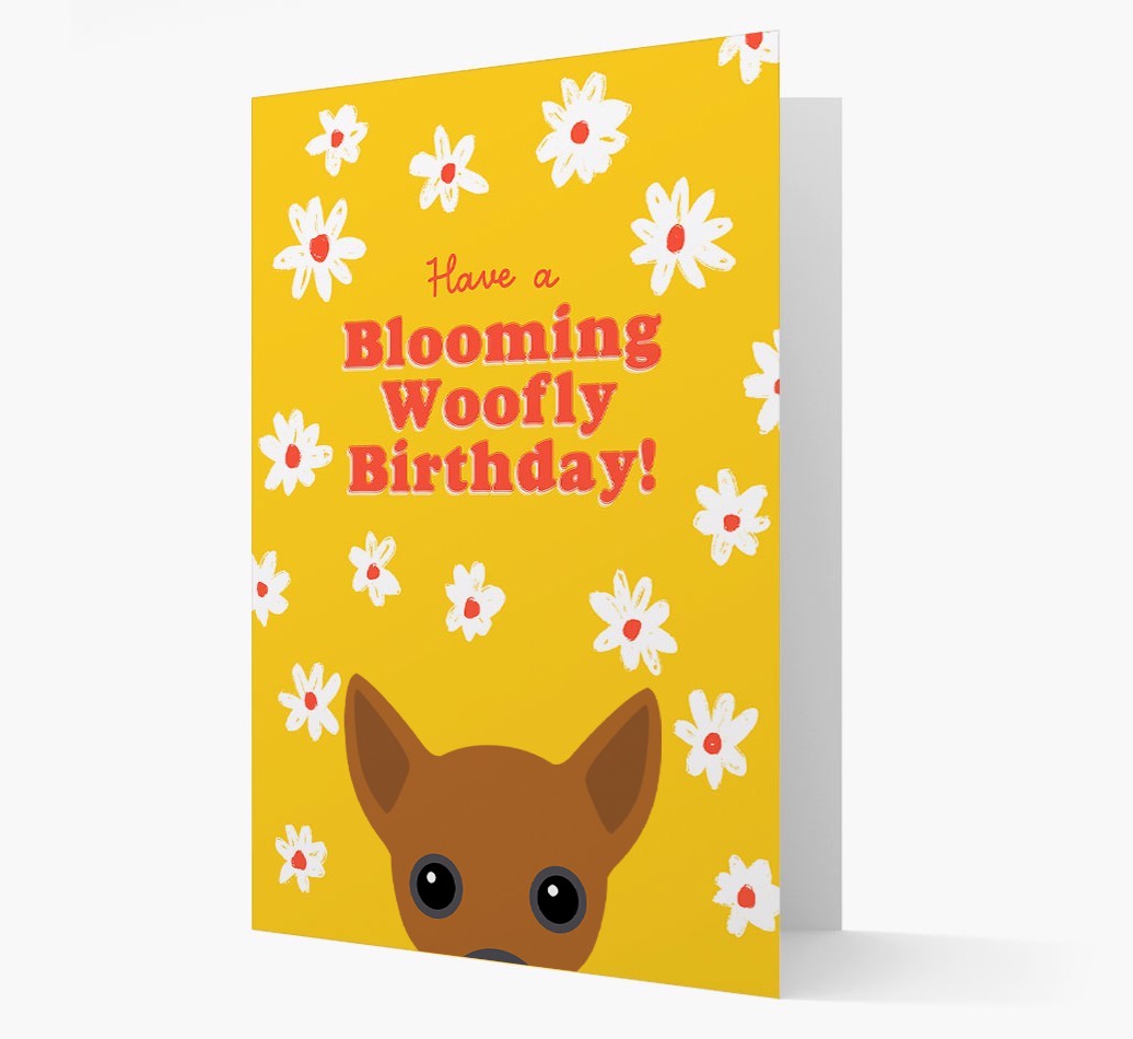 Blooming Woofly Birthday: Personalised {breedFullName} Card