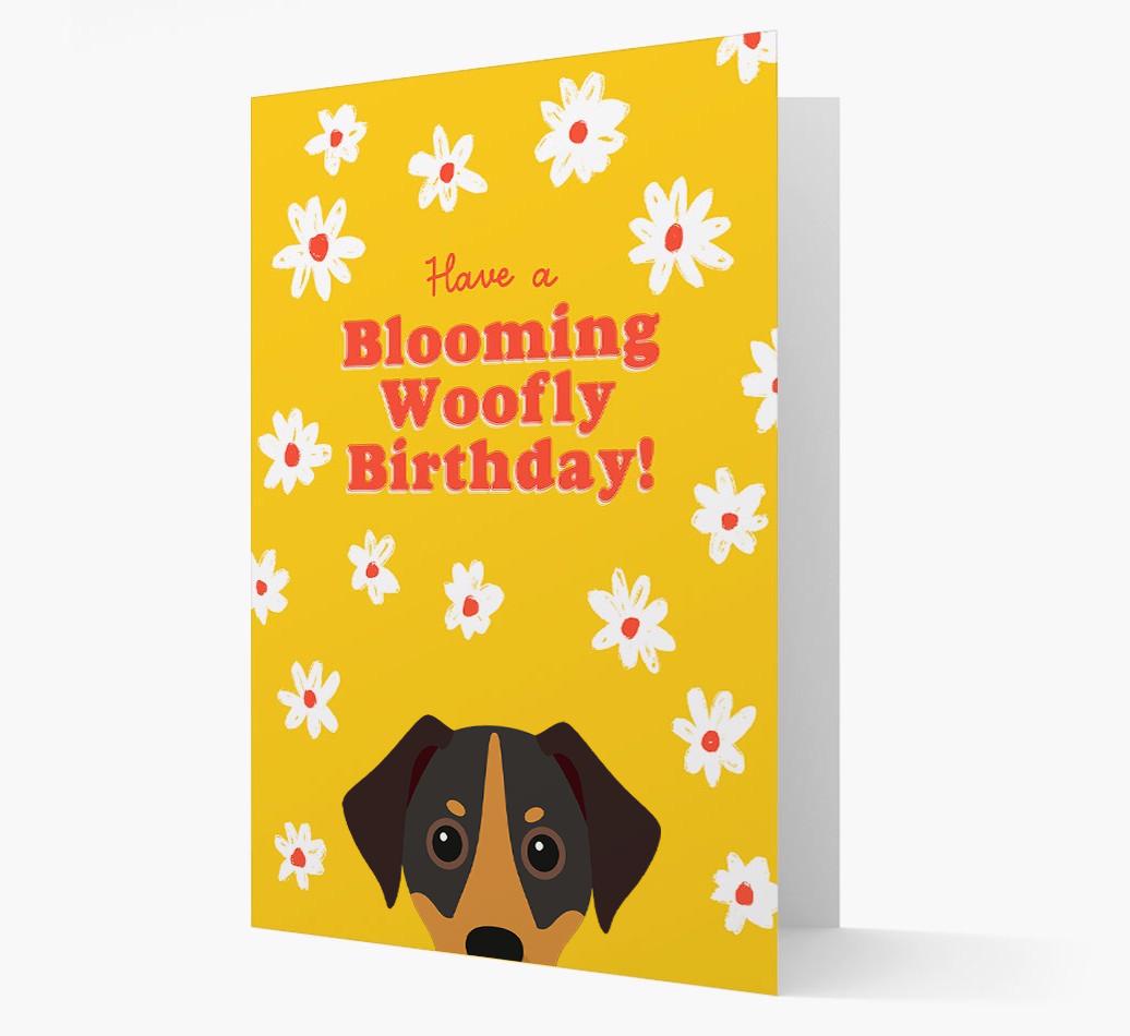 Blooming Woofly Birthday: Personalised {breedFullName} Card
