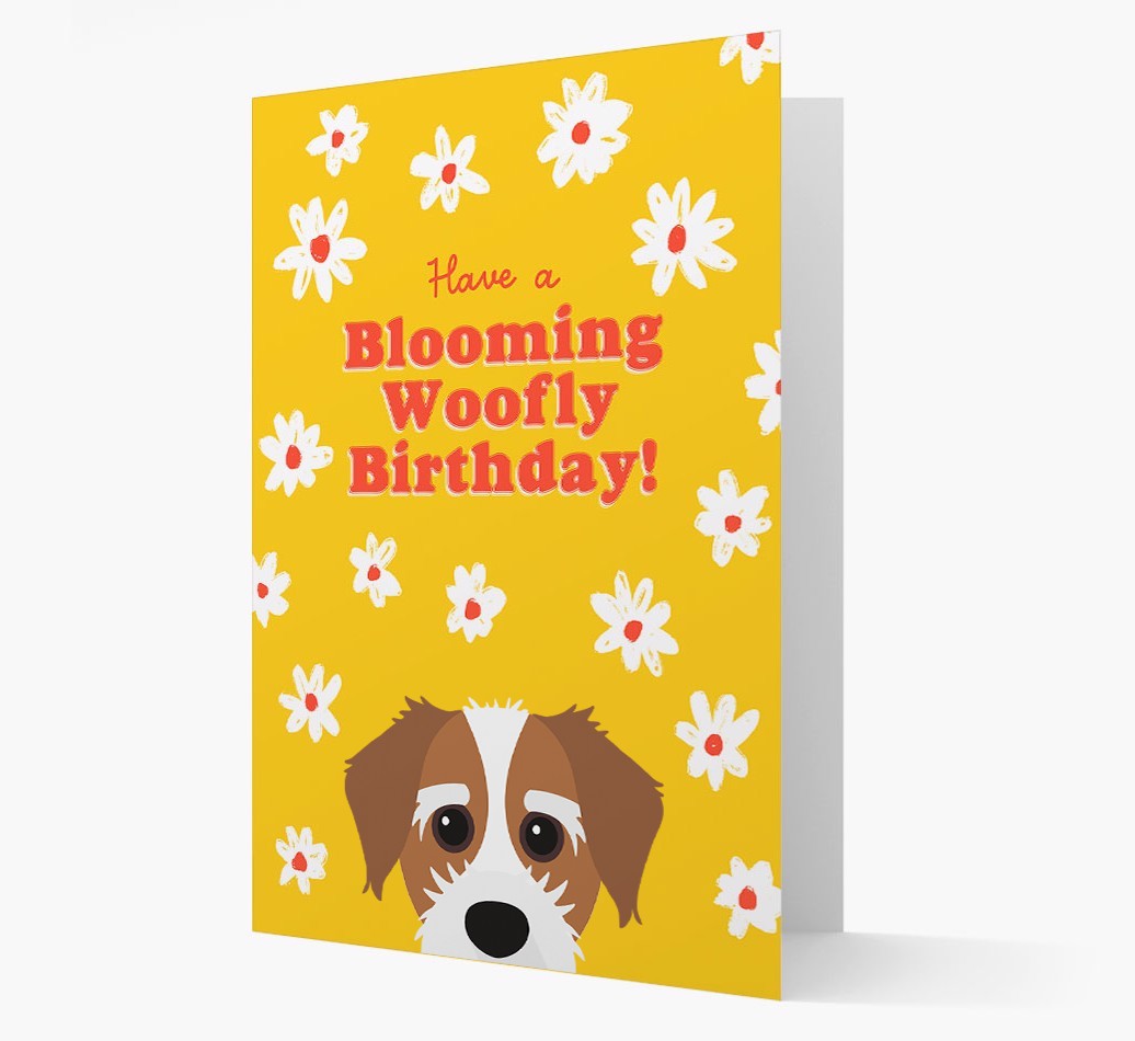 Blooming Woofly Birthday: Personalised {breedFullName} Card