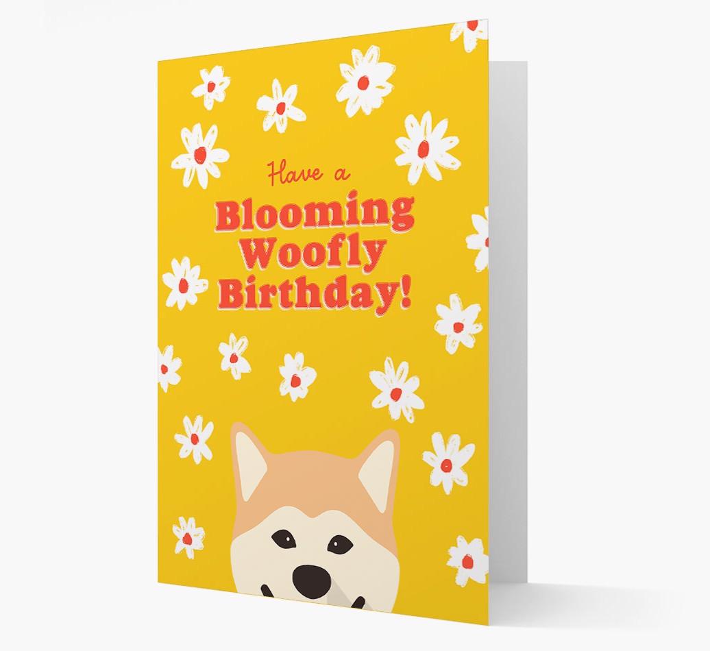 Blooming Woofly Birthday: Personalised {breedFullName} Card