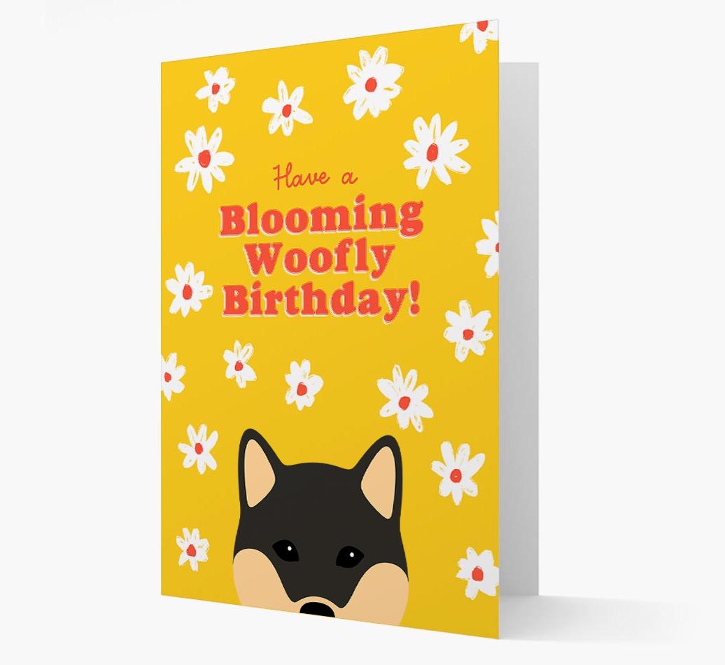 Blooming Woofly Birthday: Personalised {breedFullName} Card