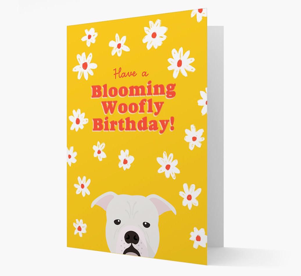 Blooming Woofly Birthday: Personalised {breedFullName} Card