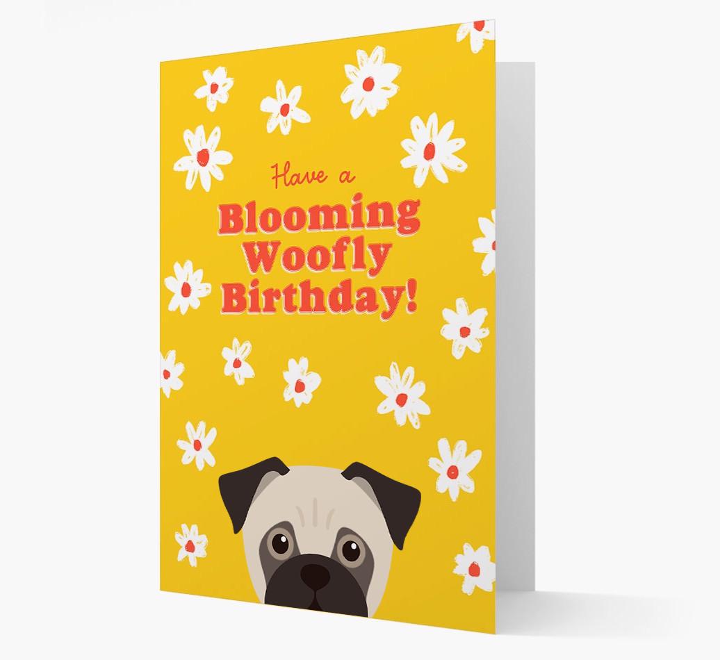 Blooming Woofly Birthday: Personalised {breedFullName} Card