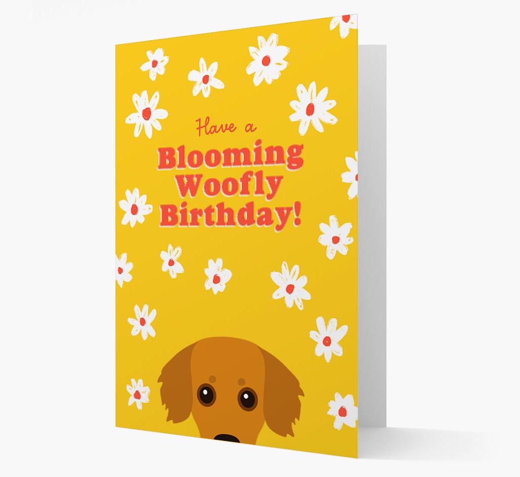 Blooming Woofly Birthday: Personalised {breedFullName} Card