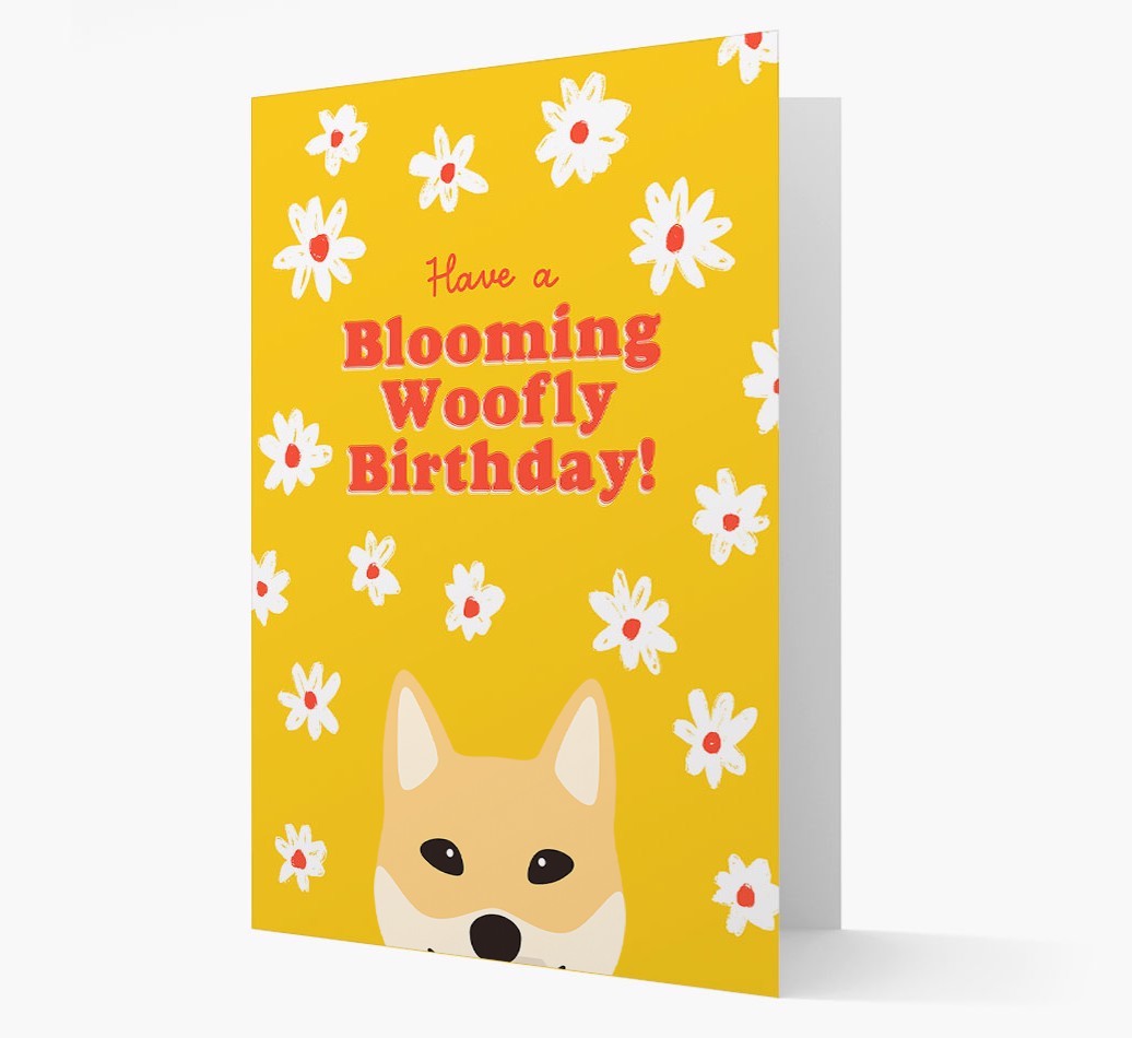 Blooming Woofly Birthday: Personalised {breedFullName} Card