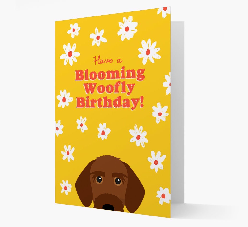 Blooming Woofly Birthday: Personalised {breedFullName} Card