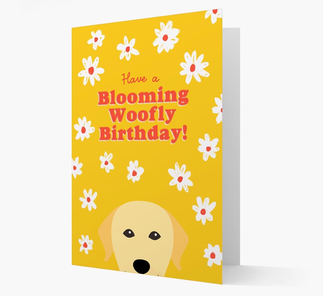 Blooming Woofly Birthday: Personalised {breedFullName} Card
