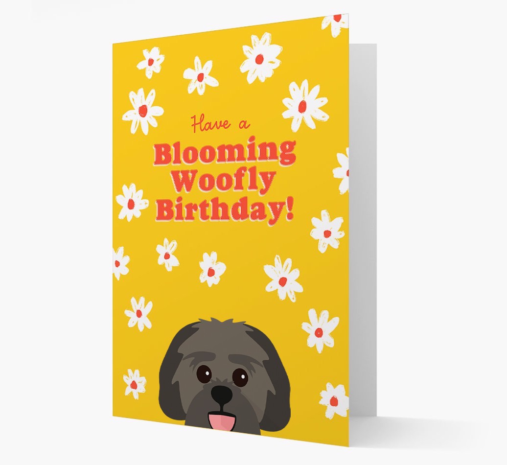 Blooming Woofly Birthday: Personalised {breedFullName} Card