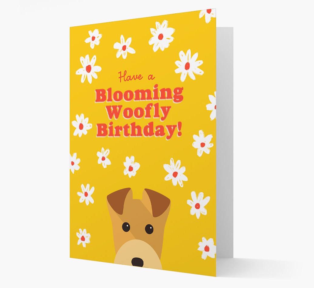 Blooming Woofly Birthday: Personalised {breedFullName} Card