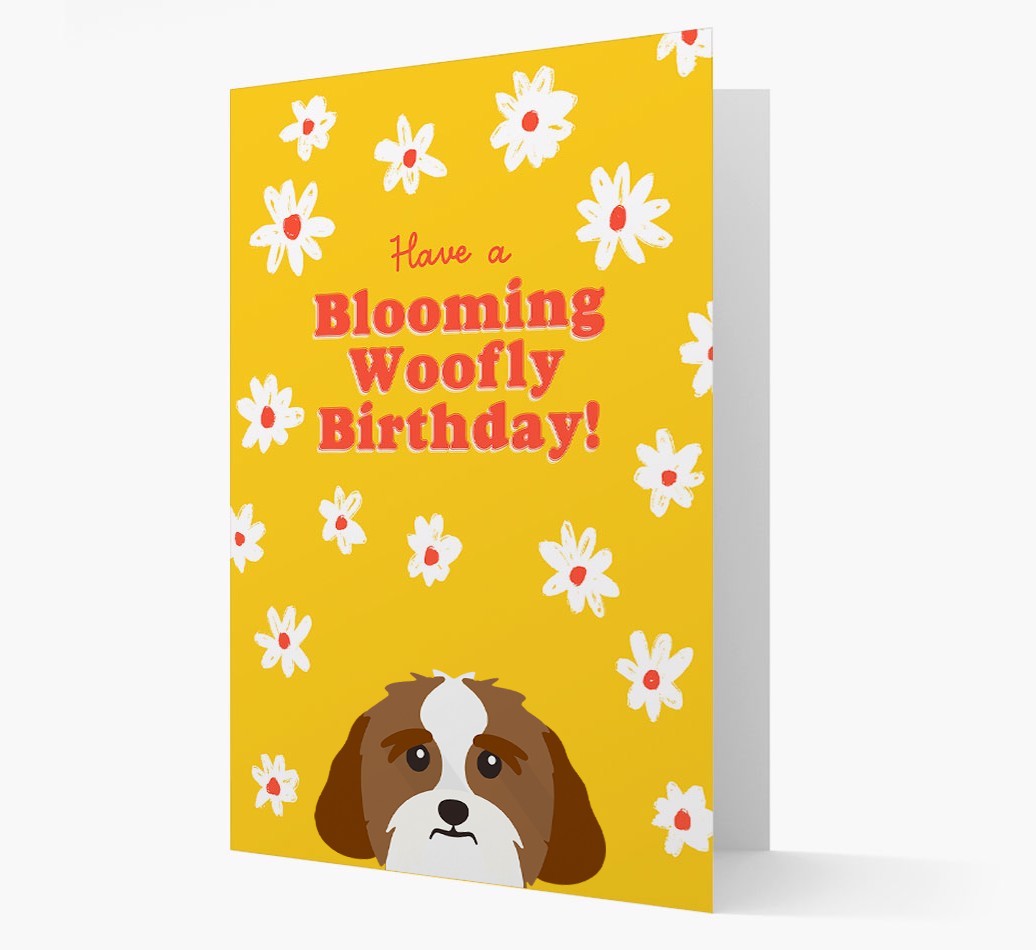 Blooming Woofly Birthday: Personalised {breedFullName} Card