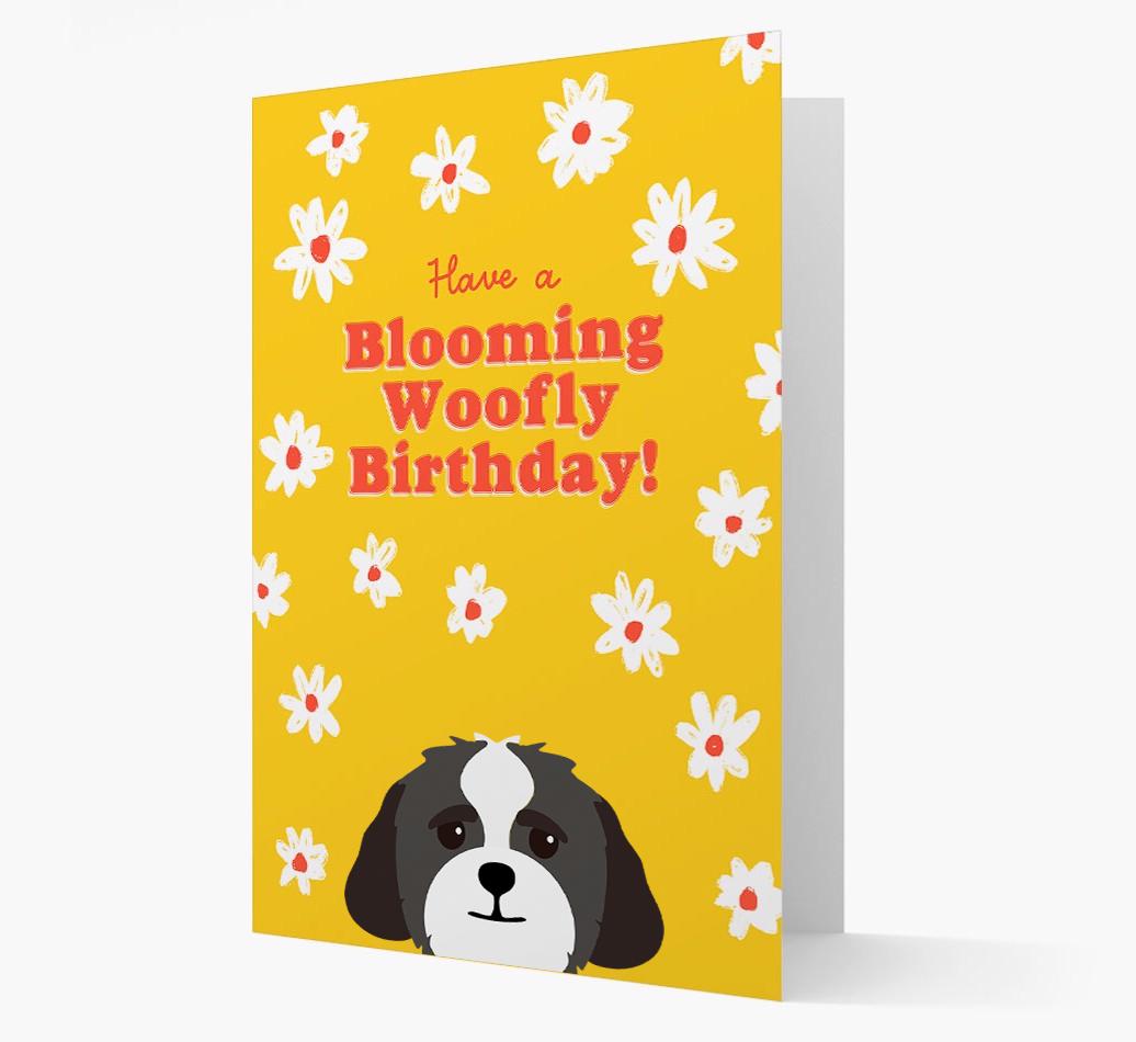 Blooming Woofly Birthday: Personalised {breedFullName} Card