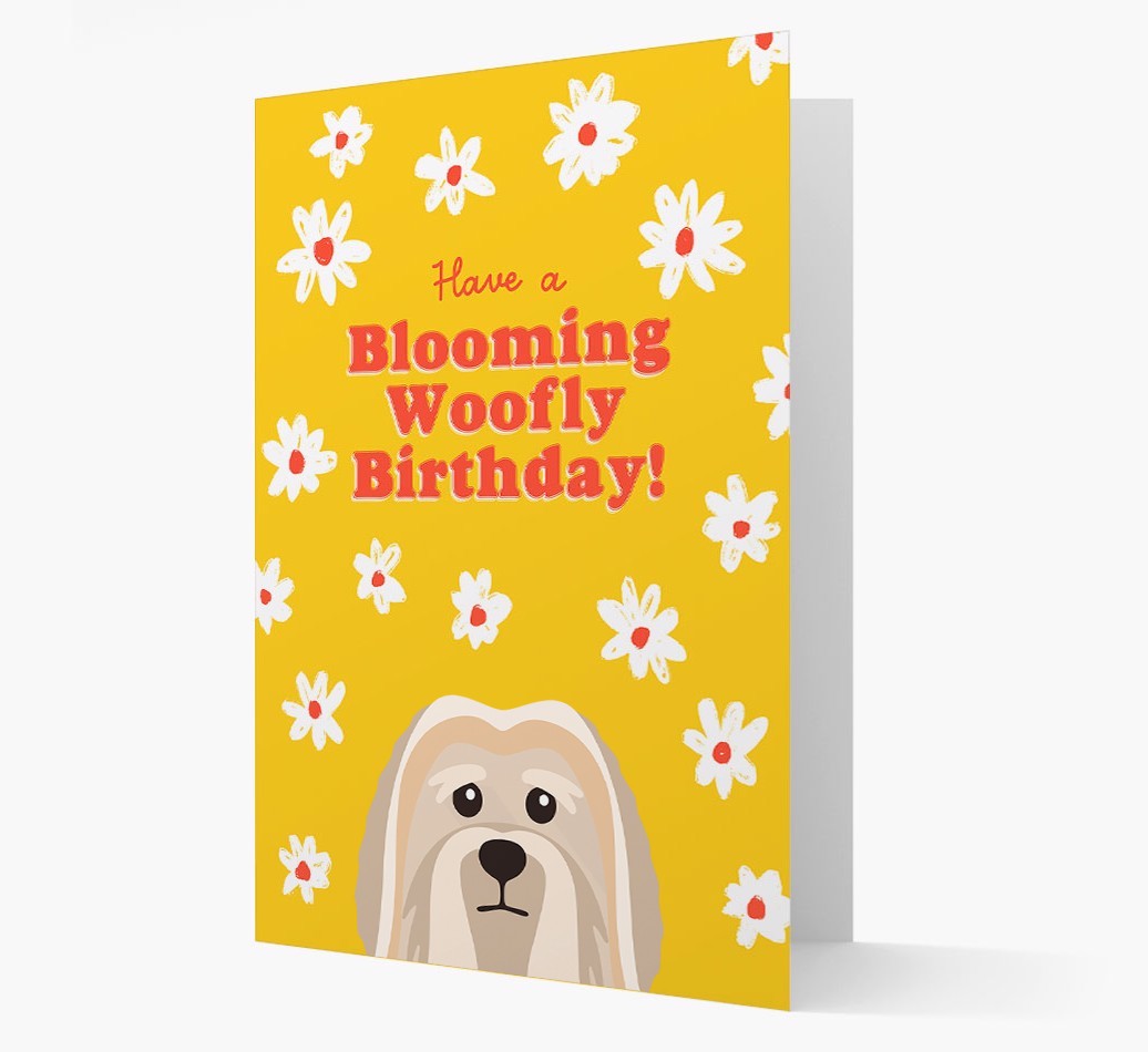 Blooming Woofly Birthday: Personalised {breedFullName} Card