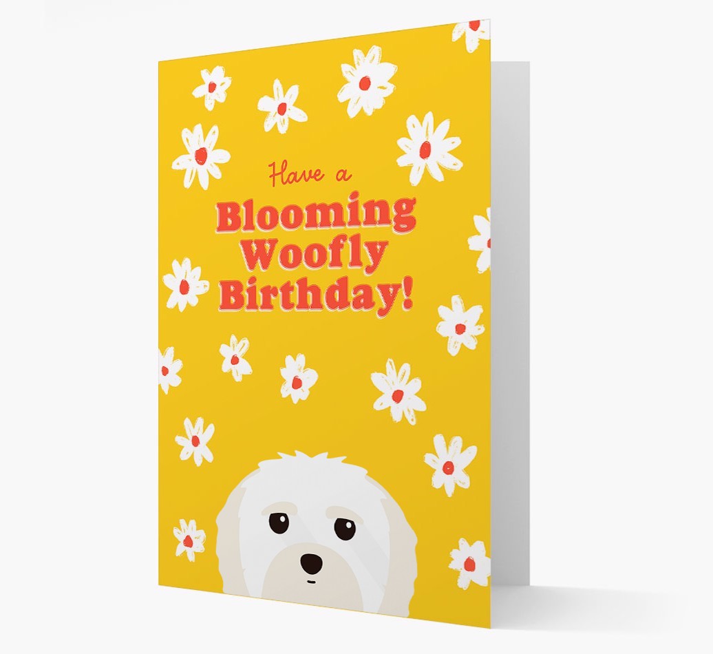 Blooming Woofly Birthday: Personalised {breedFullName} Card