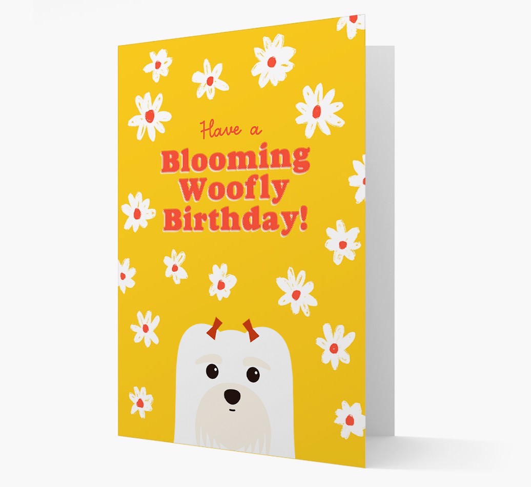 Blooming Woofly Birthday: Personalised {breedFullName} Card