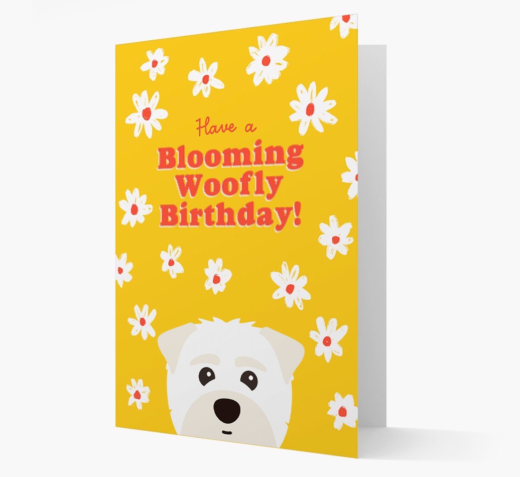 Blooming Woofly Birthday: Personalised {breedFullName} Card