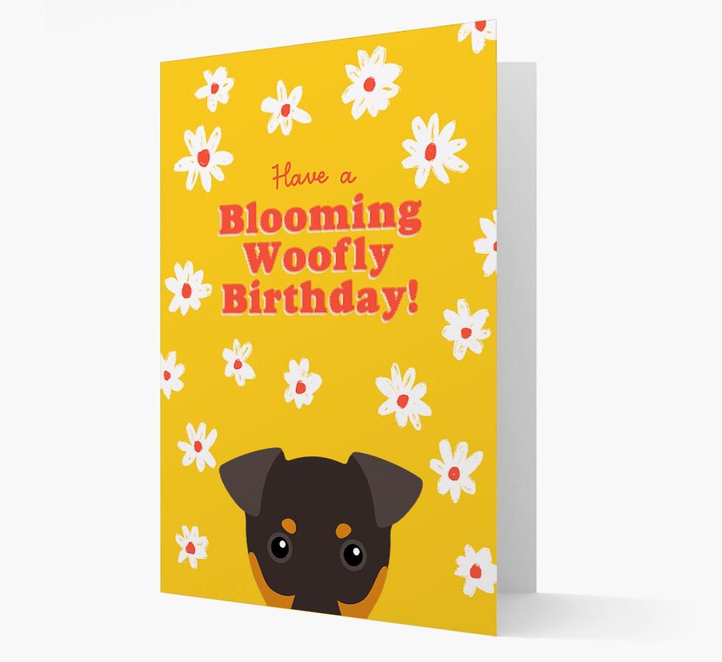 Blooming Woofly Birthday: Personalised {breedFullName} Card