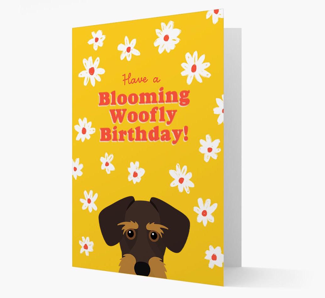 Blooming Woofly Birthday: Personalised {breedFullName} Card