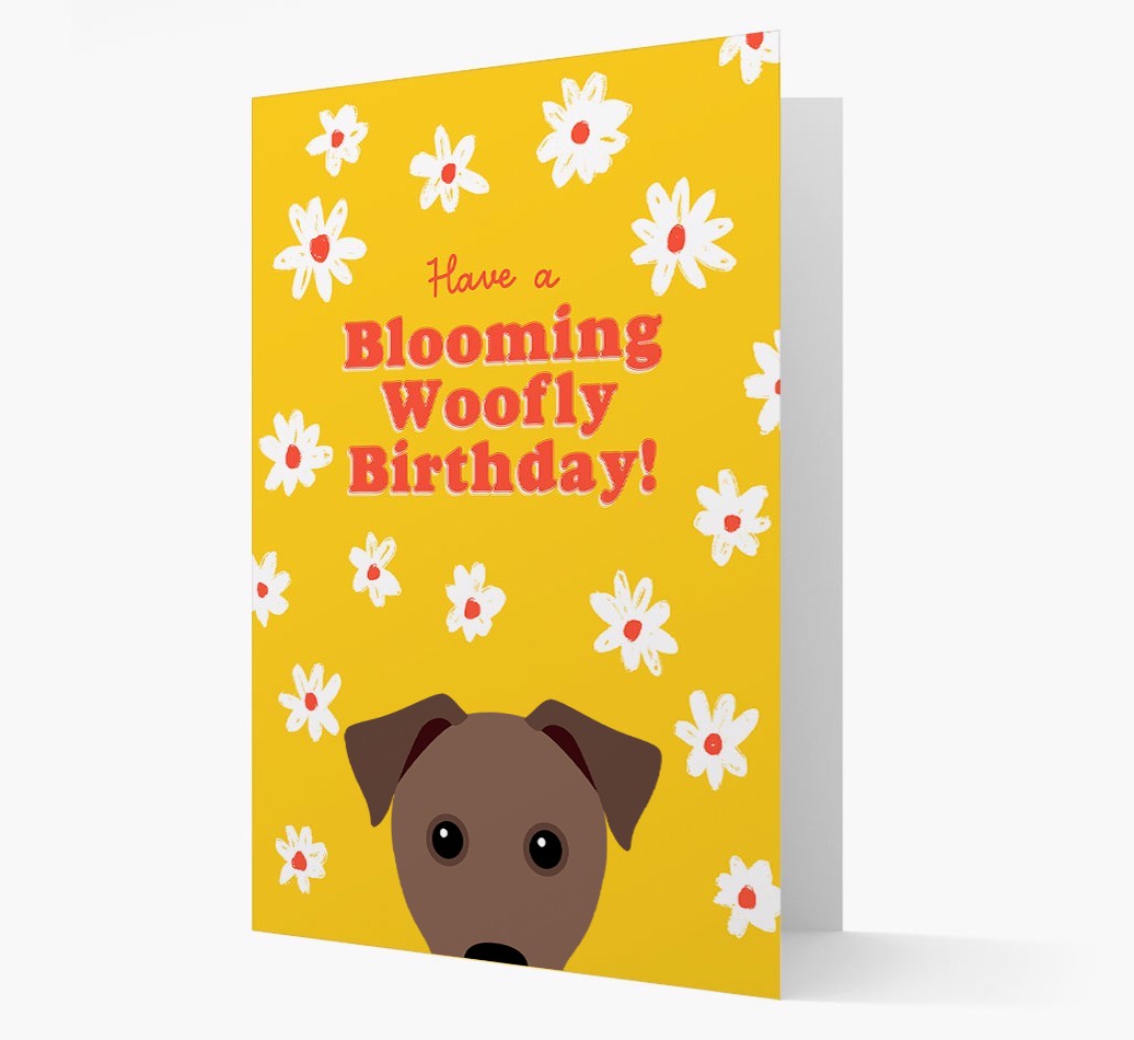 Blooming Woofly Birthday: Personalised {breedFullName} Card