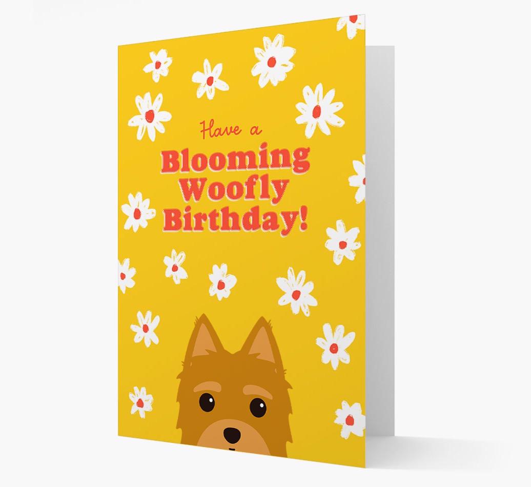 Blooming Woofly Birthday: Personalised {breedFullName} Card