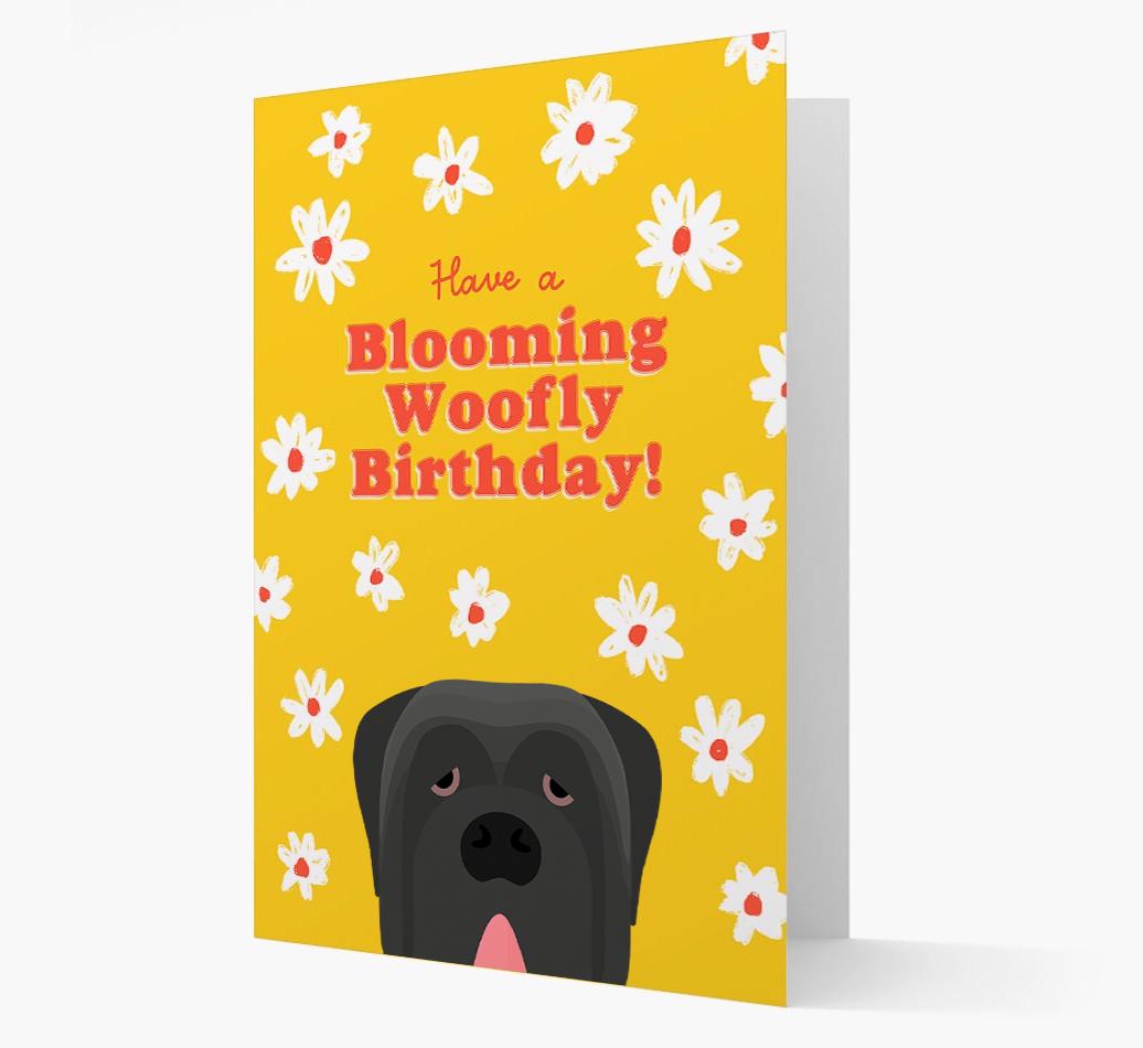 Blooming Woofly Birthday: Personalised {breedFullName} Card