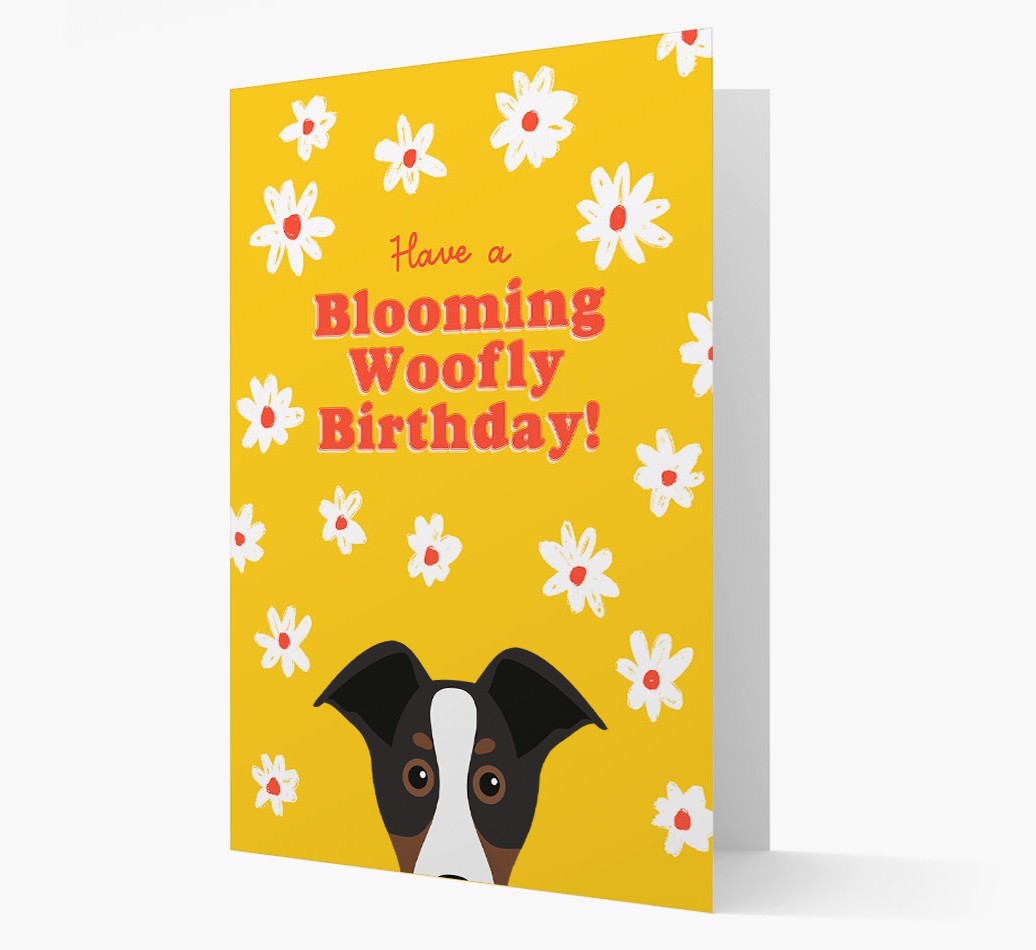 Blooming Woofly Birthday: Personalised {breedFullName} Card