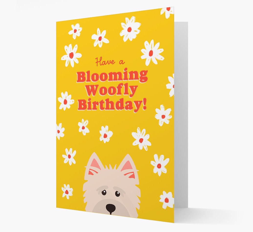 Blooming Woofly Birthday: Personalised {breedFullName} Card