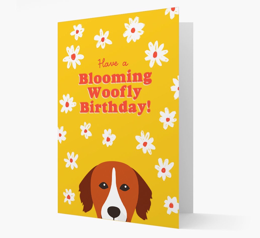 Blooming Woofly Birthday: Personalised {breedFullName} Card