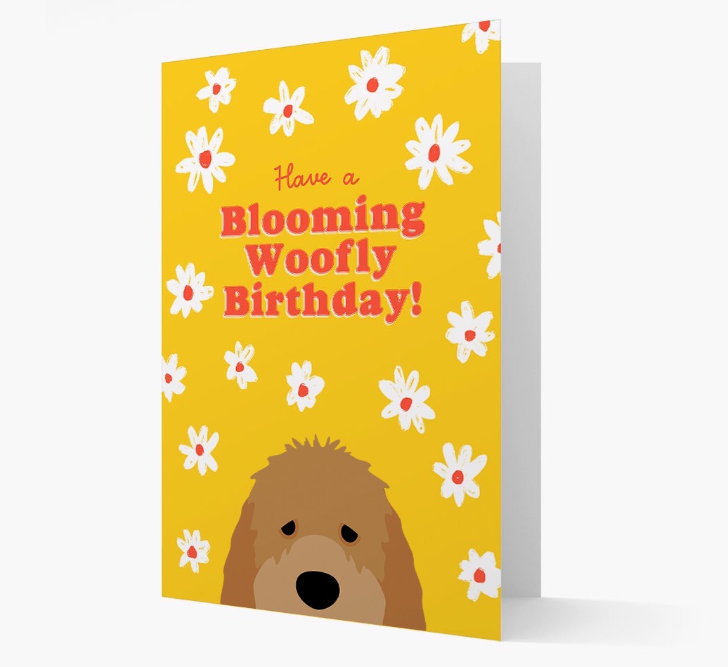 Blooming Woofly Birthday: Personalised {breedFullName} Card