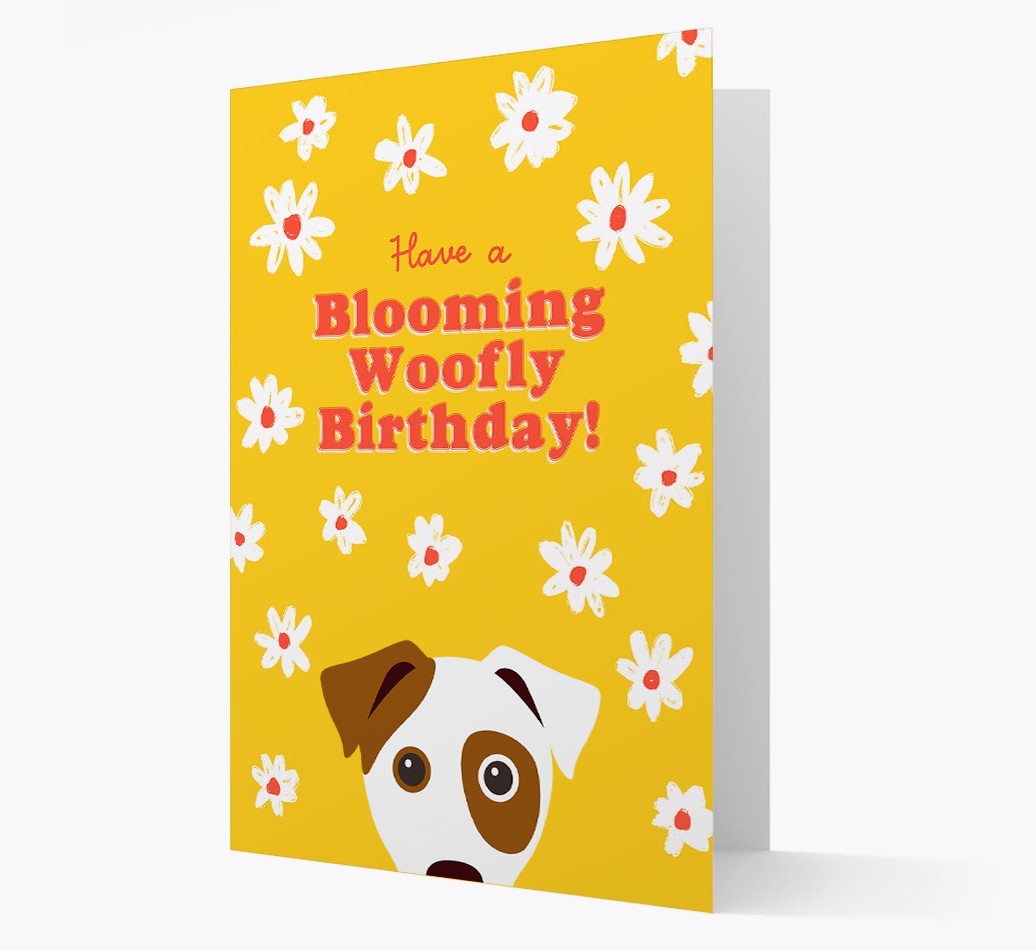 Blooming Woofly Birthday: Personalised {breedFullName} Card