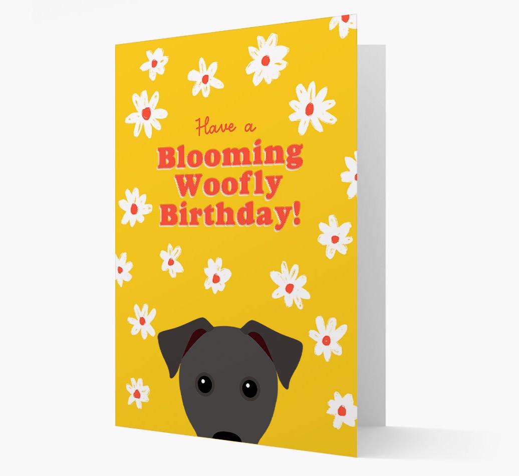 Blooming Woofly Birthday: Personalised {breedFullName} Card