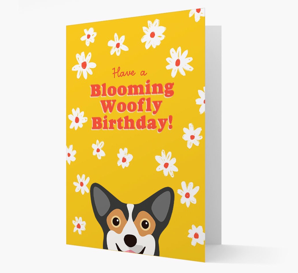 Blooming Woofly Birthday: Personalised {breedFullName} Card