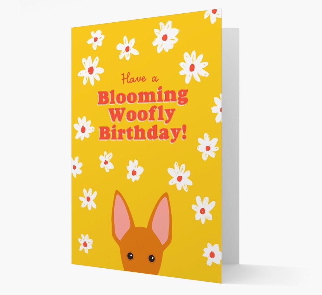 Blooming Woofly Birthday: Personalised {breedFullName} Card