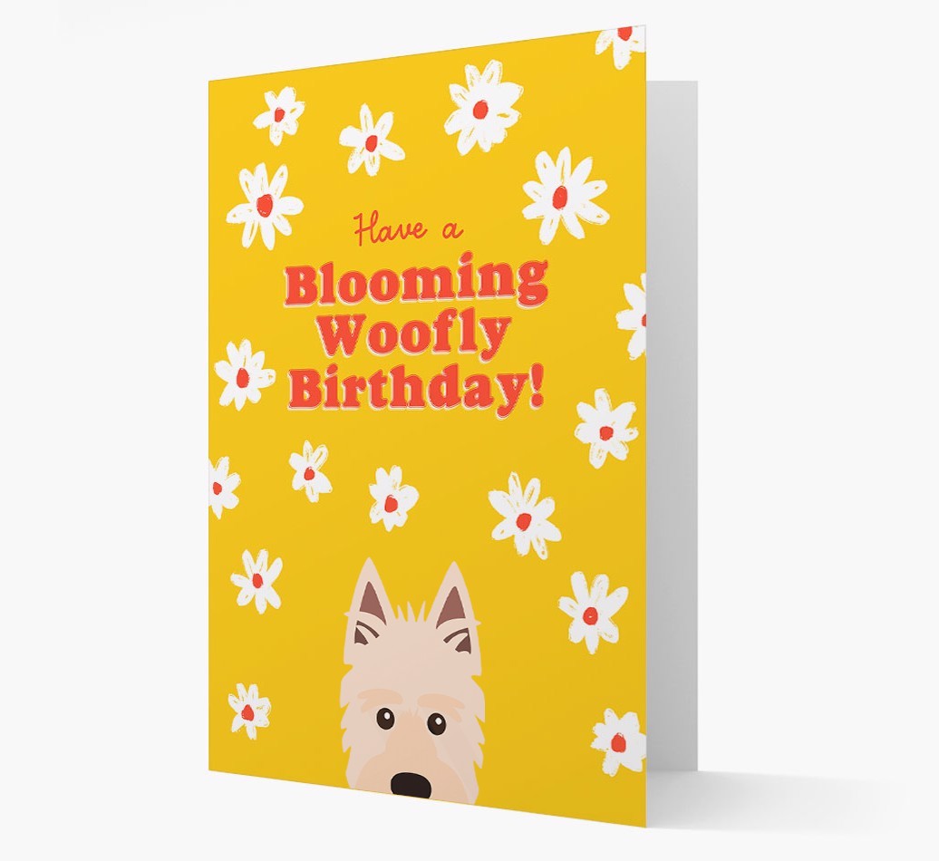 Blooming Woofly Birthday: Personalised {breedFullName} Card